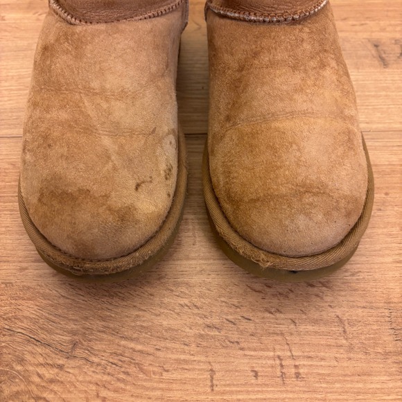 UGG Classic Mini II Ankle Boot Chestnut Tan Women Size 8 Suede Sheepskin Casual - Picture 5 of 11